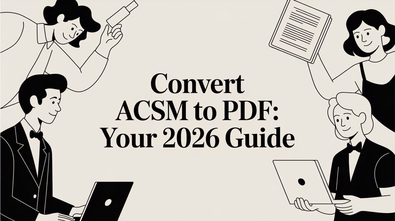 Convert ACSM to PDF: Your 2026 Guide
