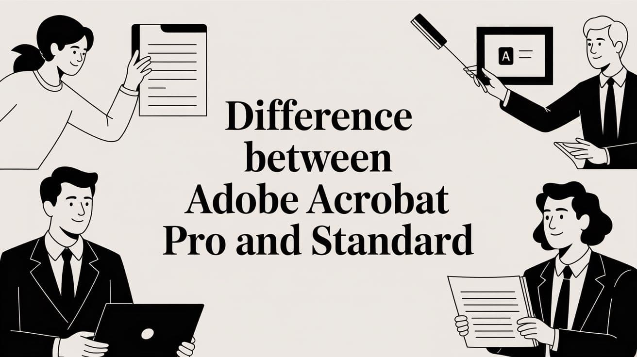 Difference Between Adobe Acrobat Pro and Standard