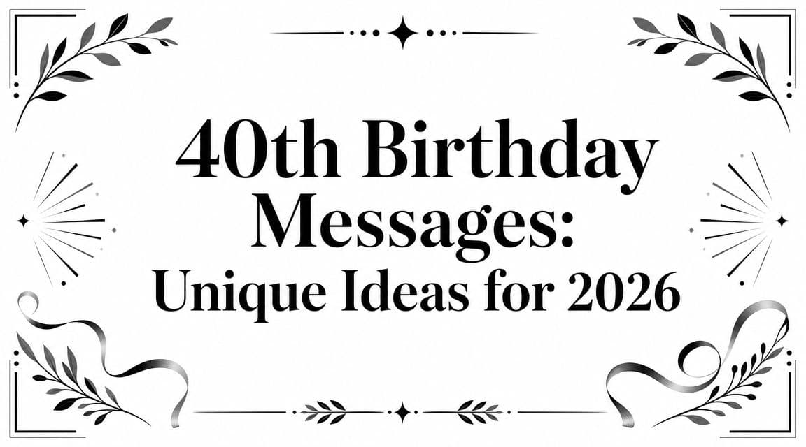40th Birthday Messages: Unique Ideas for 2026