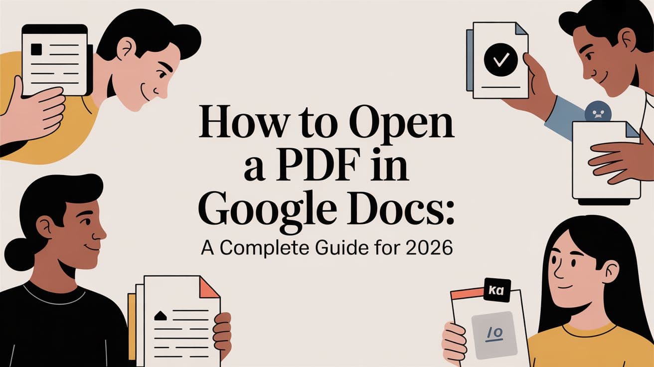 How to Open a PDF in Google Docs A Complete Guide for 2026