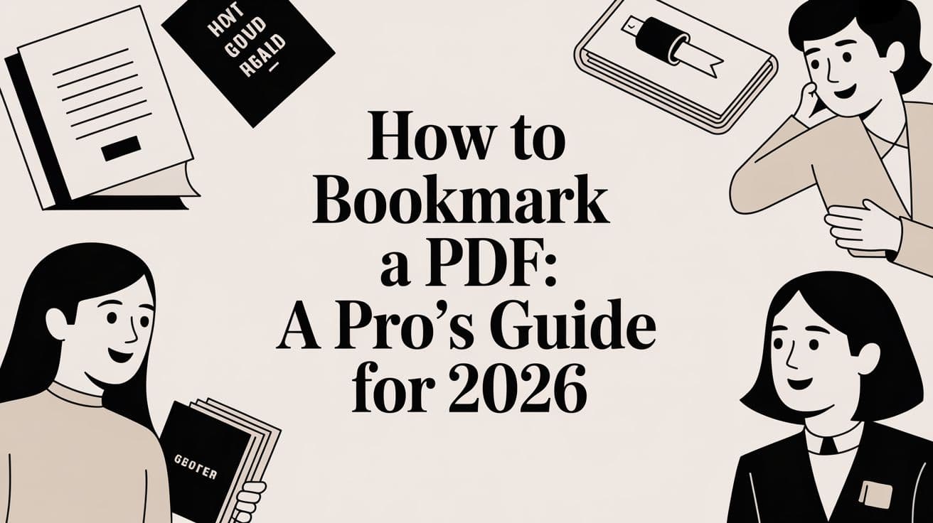 How to Bookmark a PDF: A Pro's Guide for 2026