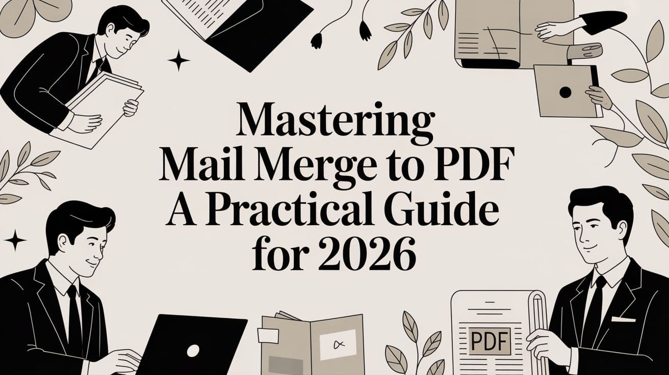 Mastering Mail Merge to PDF A Practical Guide for 2026