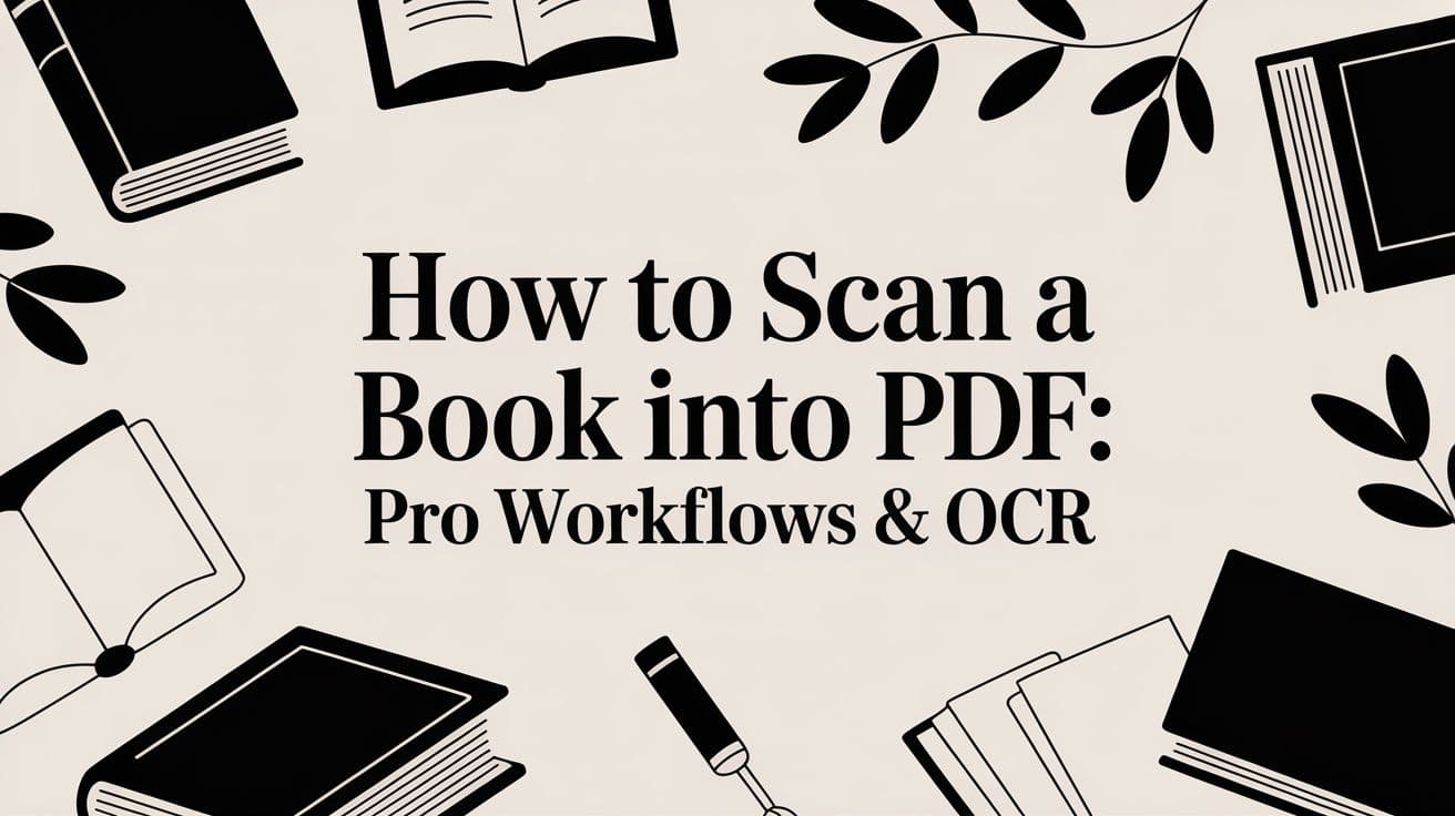 How to Scan a Book into PDF: Pro Workflows & OCR