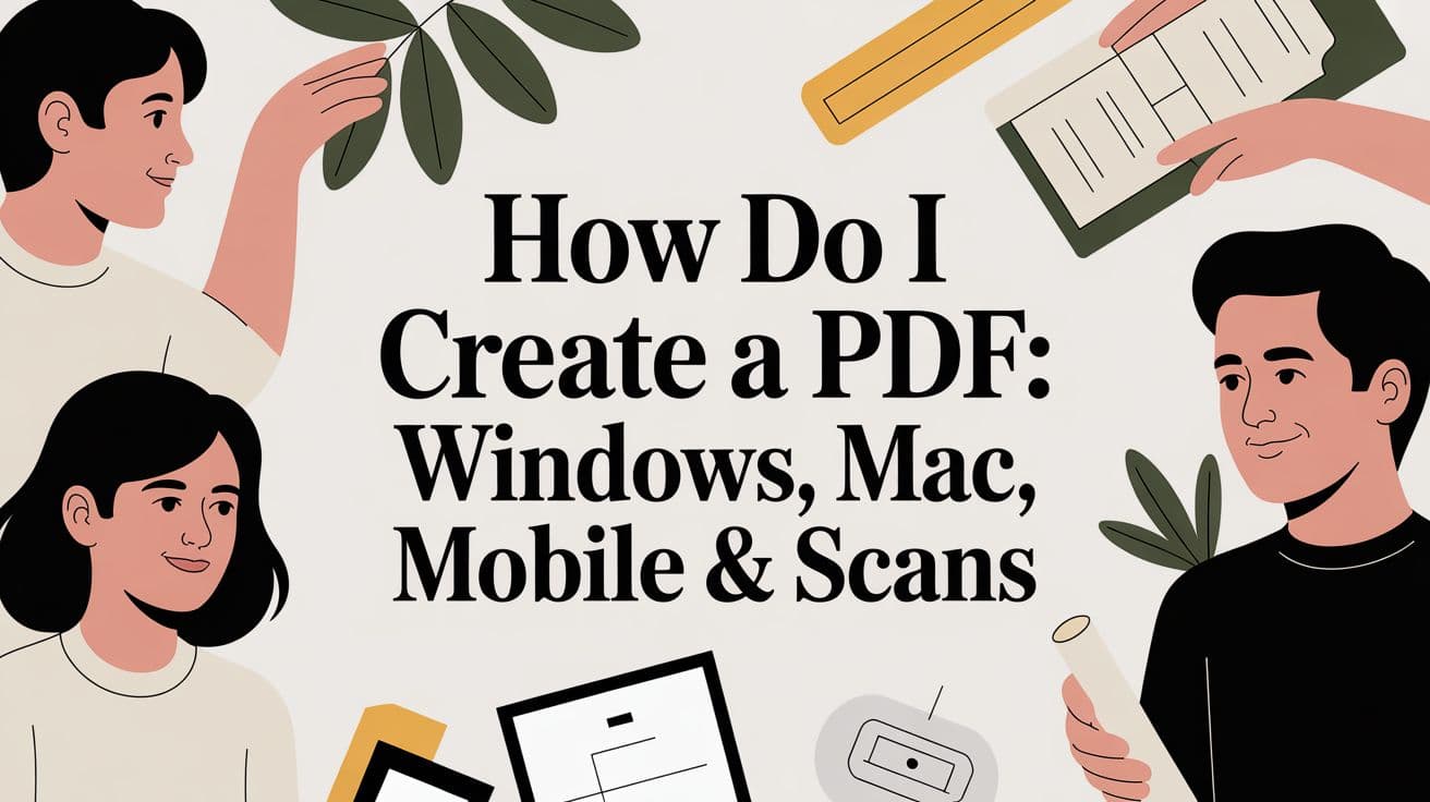 How Do I Create a PDF: Windows, Mac, Mobile & Scans