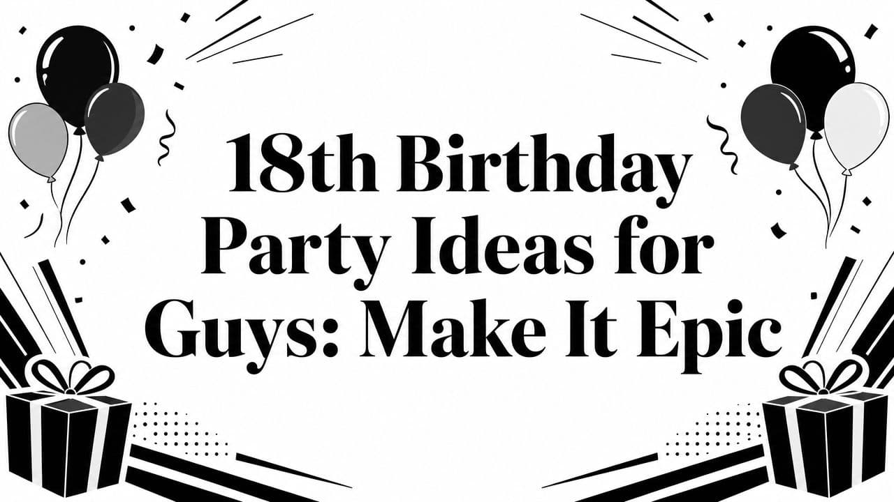 18th Birthday Party Ideas for Guys: Make It Epic