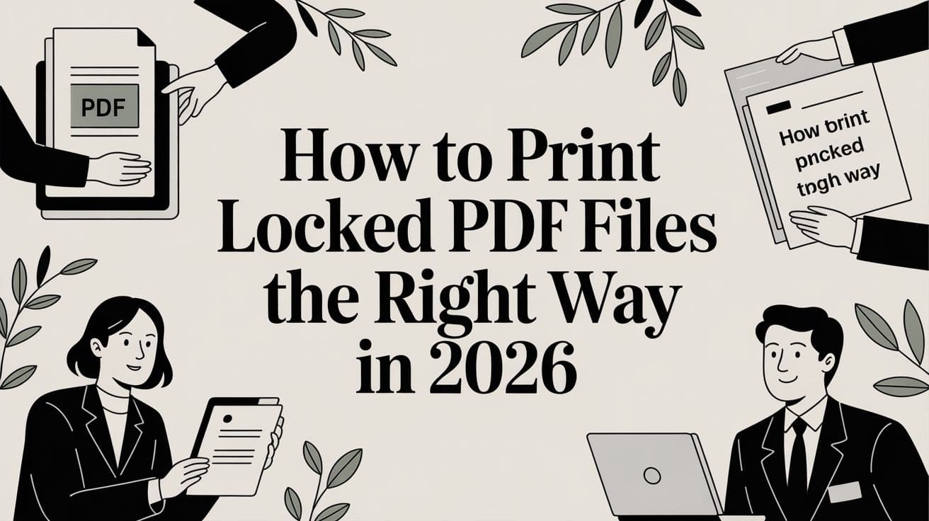 How to Print Locked PDF Files The Right Way in 2026